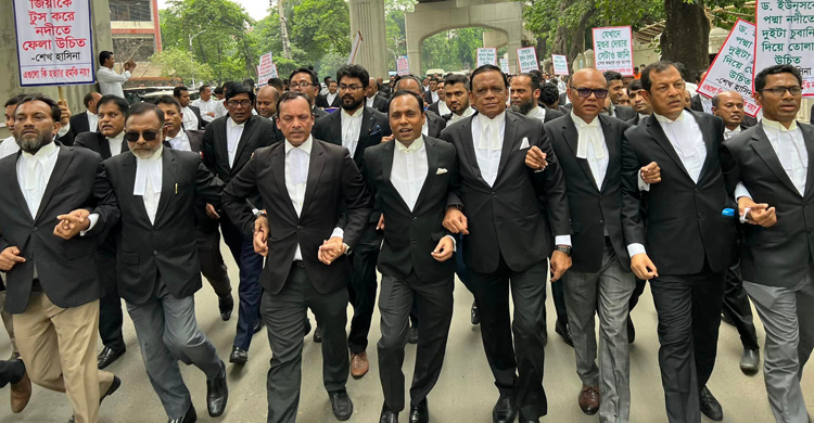 মেয়র তাপসের বিচার দাবিতে বিএনপিপন্থি আইনজীবীদের বিক্ষোভ