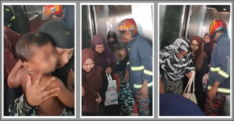 লিফটে আটকা শিশুসহ ৭ নারী, দেড়ঘণ্টা পর উদ্ধার