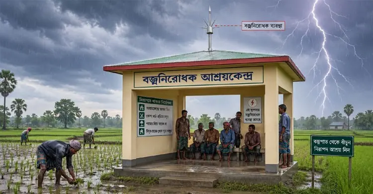 বজ্রপাতপ্রবণ এলাকায় মাল্টিপারপাস আশ্রয়কেন্দ্র নির্মাণ করবে সরকার