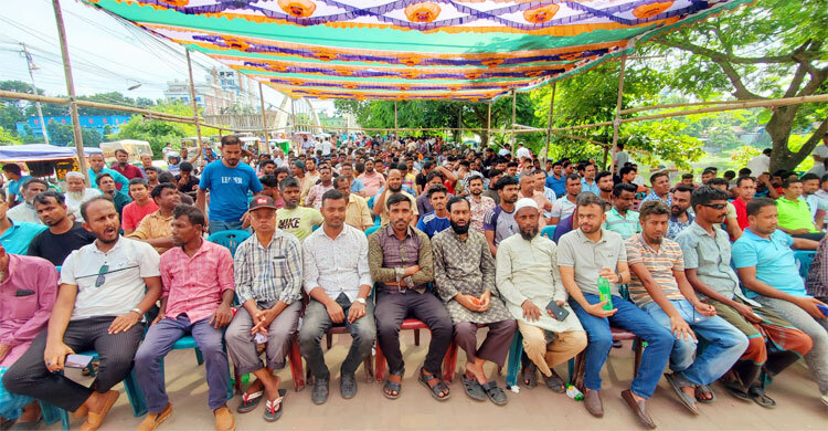 শেখ হাসিনার বিচার দাবিতে কিশোরগঞ্জে বিএনপির বিক্ষোভ