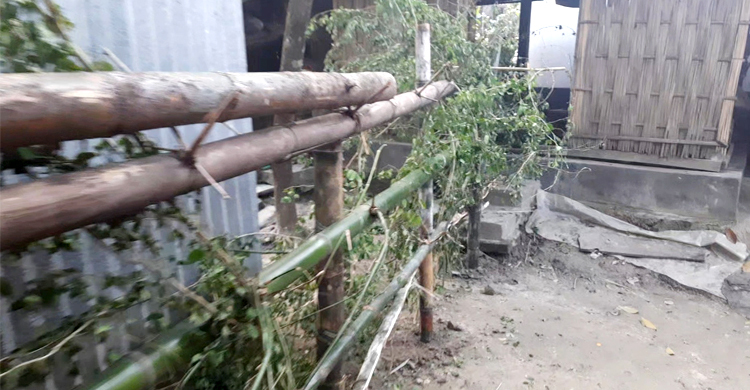 বেড়া দিয়ে তিন পরিবারকে অবরুদ্ধ করলেন যুব মহিলালীগ নেত্রী