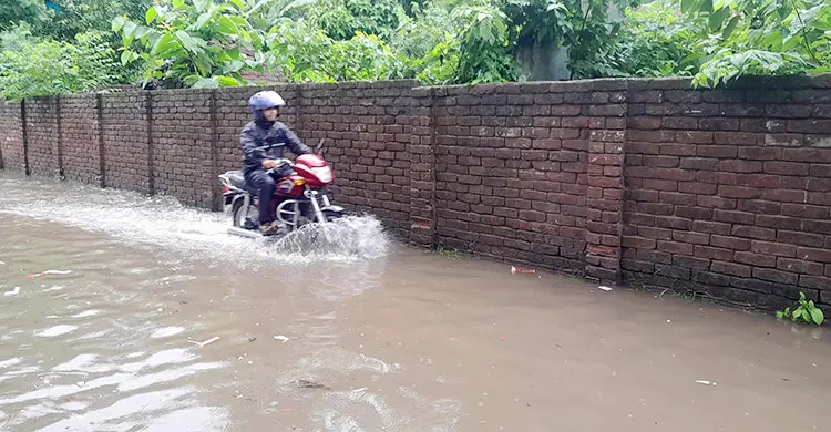 টানা বর্ষণে মাগুরায় জলাবদ্ধতা, তলিয়ে গেছে রাস্তা-ঘাট ও বসতবাড়ি