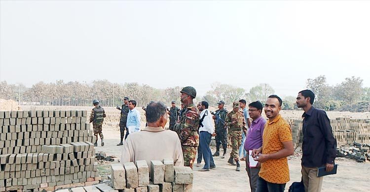 মেহেরপুরে দুই ইটভাটা বন্ধ, ৯ লাখ টাকা জরিমানা