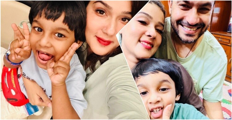 স্বামী ও ছেলের সঙ্গে সময় কাটাতে যুক্তরাষ্ট্র থেকে কলকাতায় নায়িকা মাহি