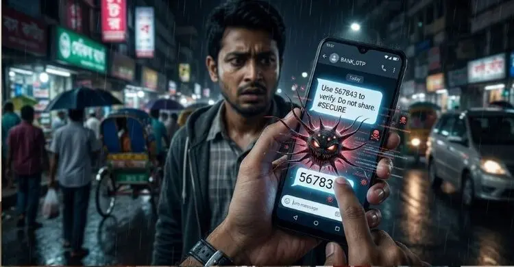 ওটিপির মাধ্যমে ম্যালওয়্যার ছড়াচ্ছে স্মার্টফোনে