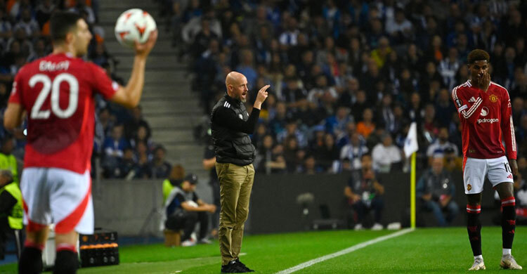 Late Maguire header gives 10-man Man Utd draw in six-goal thriller at Porto
