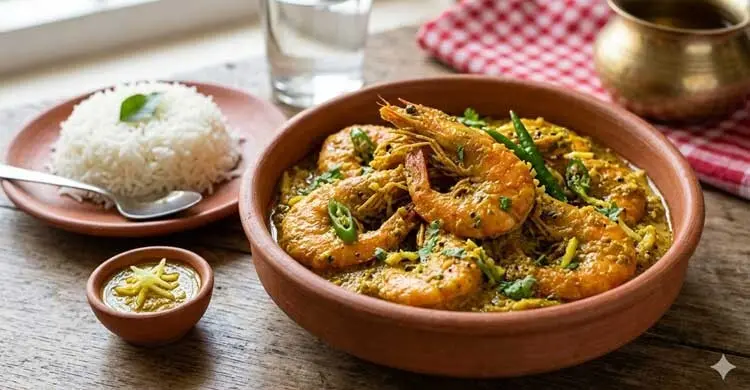 সবাইকে চমকে দিতে রাঁধুন আম-কাসুন্দি চিংড়ি