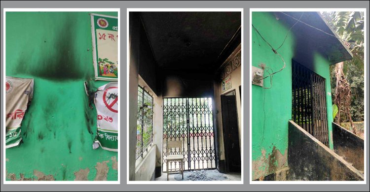 মানিকগঞ্জে প্রাথমিক বিদ্যালয়ে আগুন দিলো দুর্বৃত্তরা