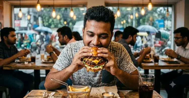 বার্গার খাওয়ার গোপন কৌশল জানেন না অনেকেই