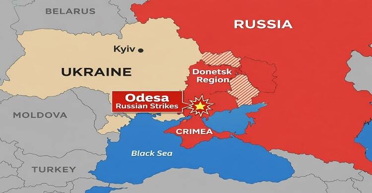 Russian strikes on Odesa kill 8 as Ukraine peace talks stall