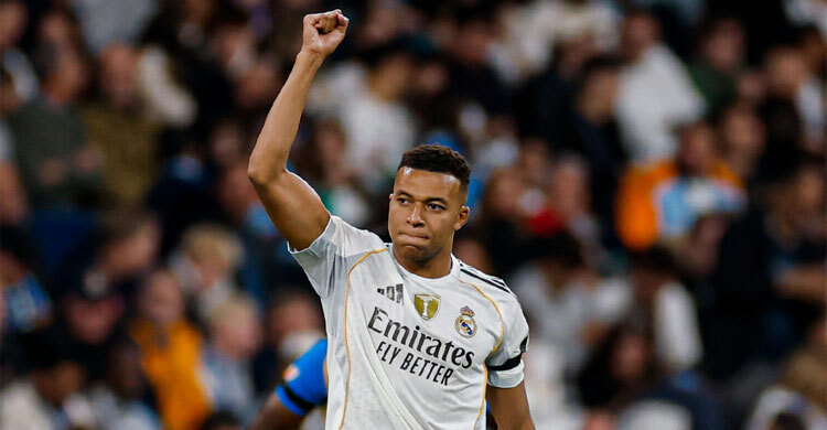 Mbappe double helps Real thrash Valencia