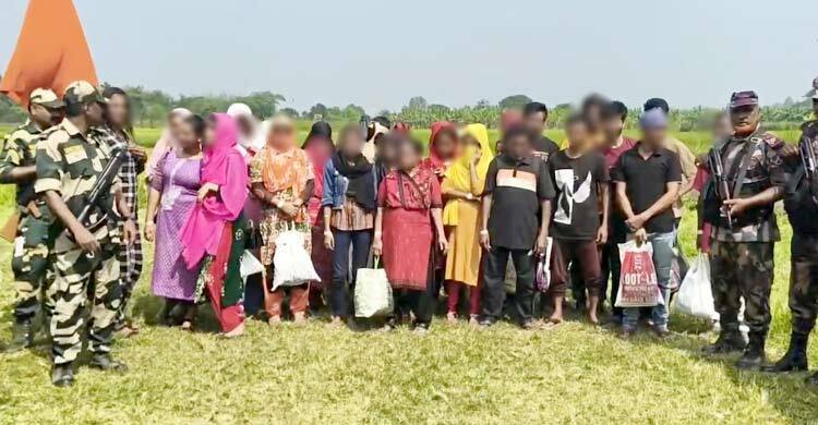 মেহেরপুর সীমান্ত দিয়ে ৬০ বাংলাদেশিকে ফেরত দিয়েছে বিএসএফ