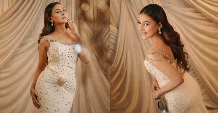 লো ব্যাক ড্রেসে মেহজাবীনের ফ্যাশন স্টেটমেন্ট