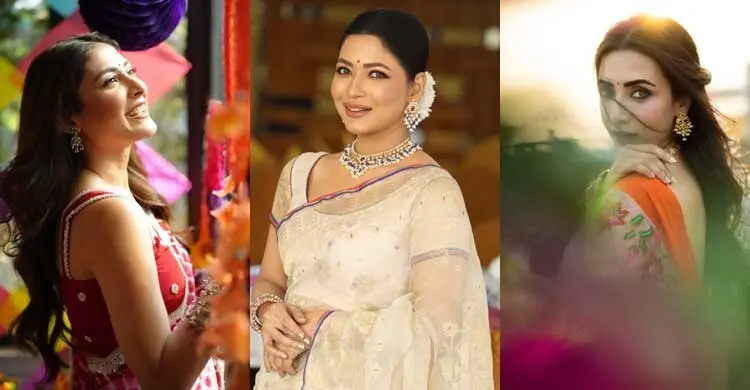 বৈশাখী লুকে যেমন ছিলেন তারকারা