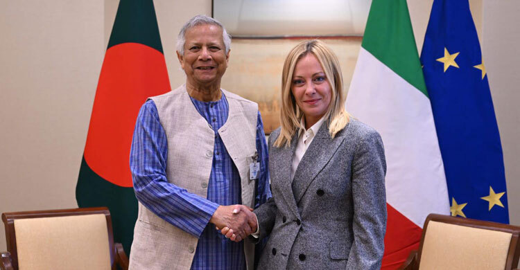 Yunus discusses safe migration of Bangladeshis with Italian PM
