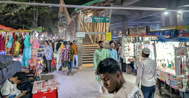 মিরপুরে ফুটপাত দখল করে &lsquo;নীরব&rsquo; চাঁদাবাজির অভিযোগ