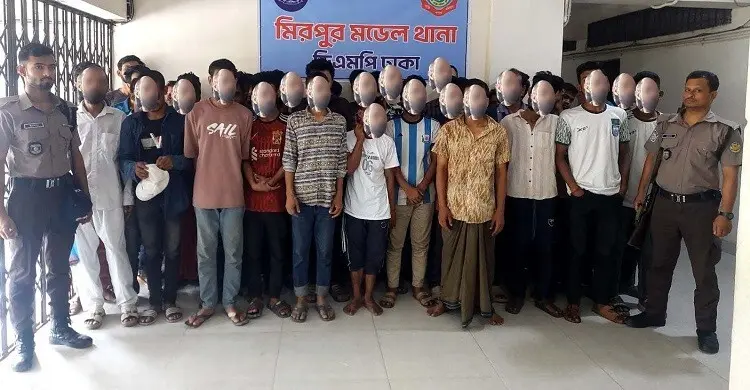 মিরপুরে পুলিশের বিশেষ অভিযানে গ্রেফতার ৪৪