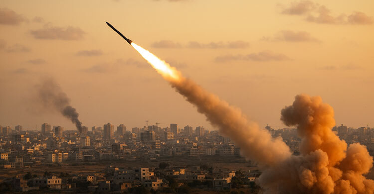 গাজা থেকে ইসরায়েলে রকেট হামলা
