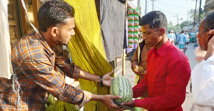 মৌলভীবাজারে তরমুজের কেজি ১০০ টাকা