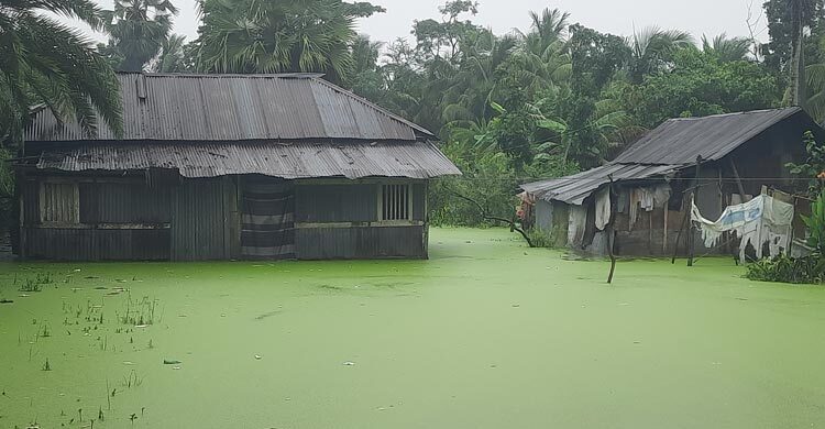 বৃষ্টিতে মোংলায় জলাবদ্ধতা, দুর্ভোগ চরমে