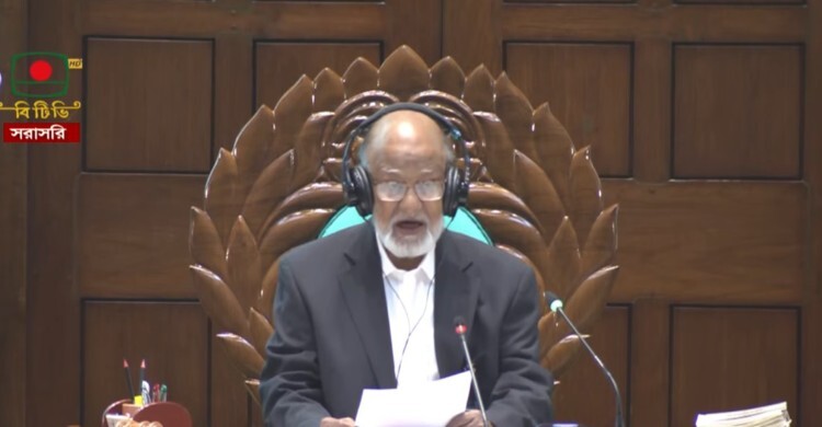 সংসদে সভাপতিত্ব করছেন খন্দকার মোশাররফ