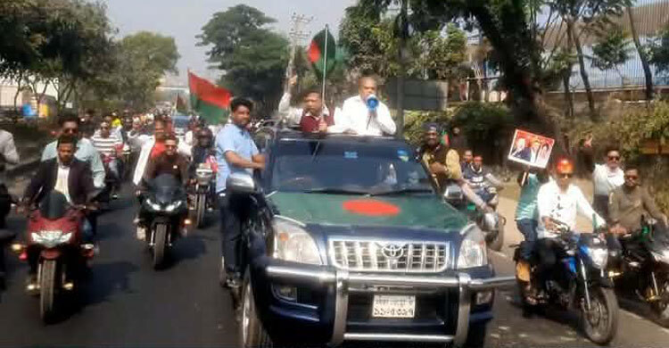 বিজয় দিবসে সীতাকুণ্ড বিএনপির মোটরসাইকেল শোভাযাত্রা