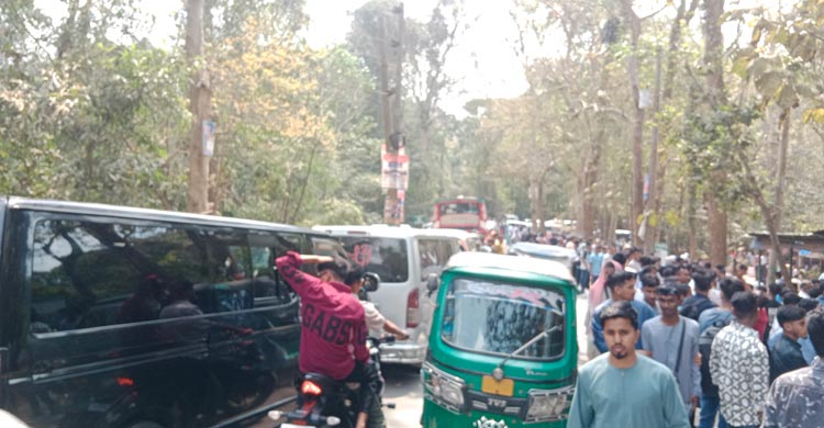 লাউয়াছড়ার পথে তীব্র যানজট, ভোগান্তিতে পর্যটকরা