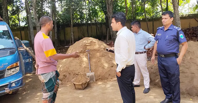 কুলাউড়ায় অবৈধ বালু উত্তোলন ও পরিবহনের বিরুদ্ধে অভিযান