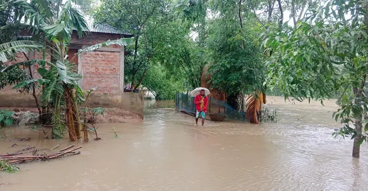মৌলভীবাজারে আকস্মিক বন্যায় পানিবন্দি হাজারো মানুষ