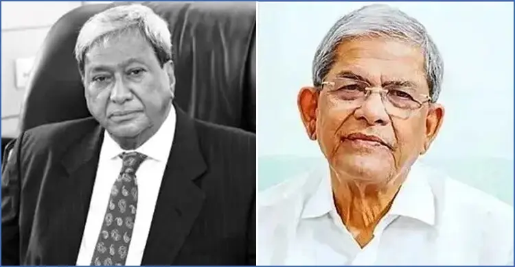 সাবেক প্রতিমন্ত্রী মিজানুর রহমান সিনহার মৃত্যুতে মির্জা ফখরুলের শোক