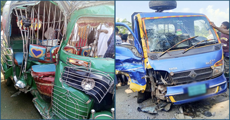 পিকআপ-অটোরিকশা সংঘর্ষে প্রাণ গেলো দম্পতির