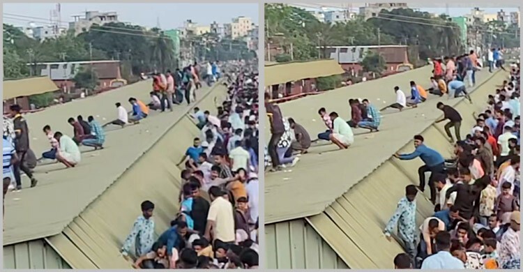 ট্রেনের ছাদের যাত্রীদের জংশনের টিনশেডে মূত্রত্যাগ, নেটিজেনদের সমালোচনা