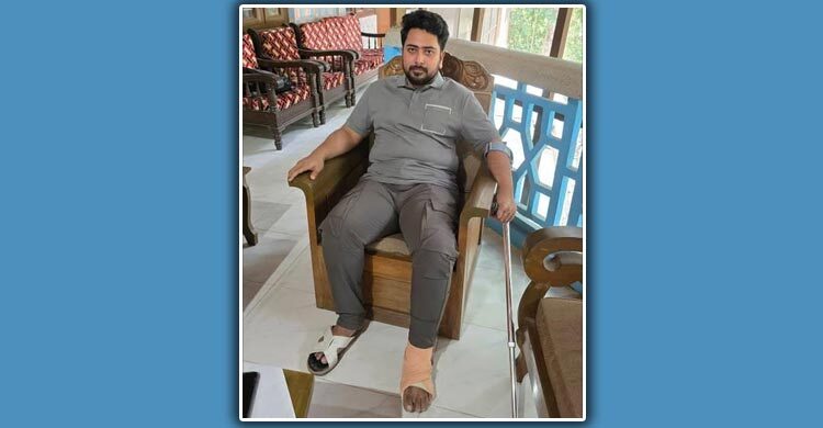 সিলেটে বেড়াতে গিয়ে পায়ে আঘাত পেলেন নাহিদ ইসলাম