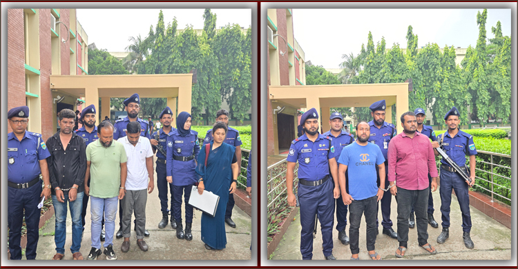 নওগাঁয় ভুয়া চার পুলিশ সদস্যসহ গ্রেফতার ৬