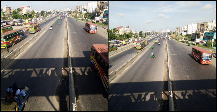 ফাঁকা রাস্তায় স্বাচ্ছন্দ্যে যাতায়াতে খুশি যাত্রীরা