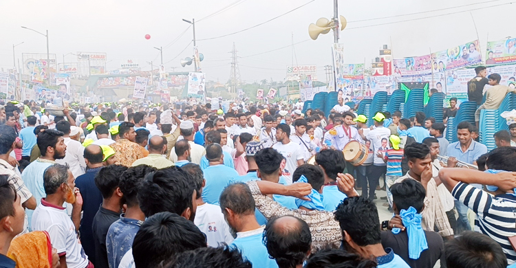 লোকে লোকারণ্য আওয়ামী লীগের সমাবেশস্থল
