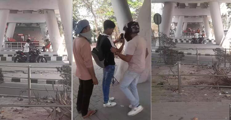 হাতিরঝিলে ‘অস্ত্র ঠেকিয়ে’ মোটরসাইকেল ছিনতাই, পরে জানা গেলো শুটিং