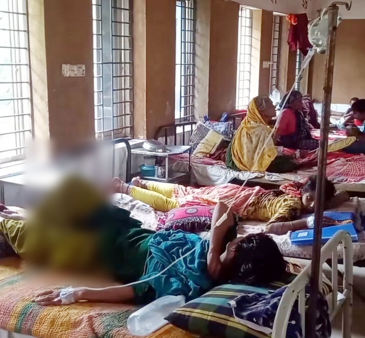 লালপুর হাসপাতালে ভর্তি ঈশ্বরদী ইপিজেডের শতাধিক শ্রমিক