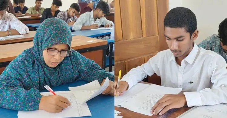 একসঙ্গে এসএসসি পরীক্ষা দিচ্ছেন মা-ছেলে