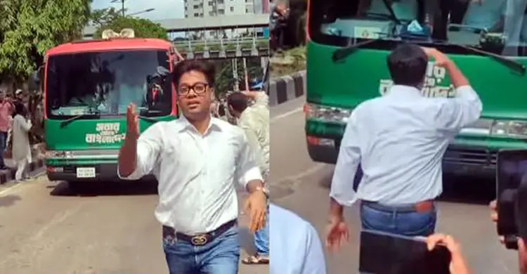 প্রধানমন্ত্রীর গাড়ির সামনে দৌড়ে গিয়ে স্যালুট দিলেন যুবদলের নয়ন
