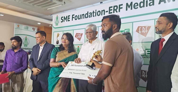 Jago News’ Nazmul wins SME Foundation-ERF Media Award