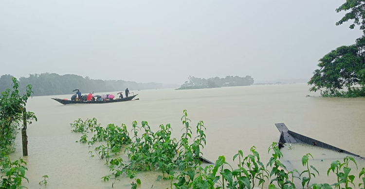 বিপৎসীমার ওপরে উব্দাখালীর পানি, প্লাবিত নিম্নাঞ্চল