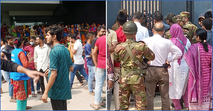 কারখানায় শ্রমিকের মৃত্যু, আজও আন্দোলনে সহকর্মীরা