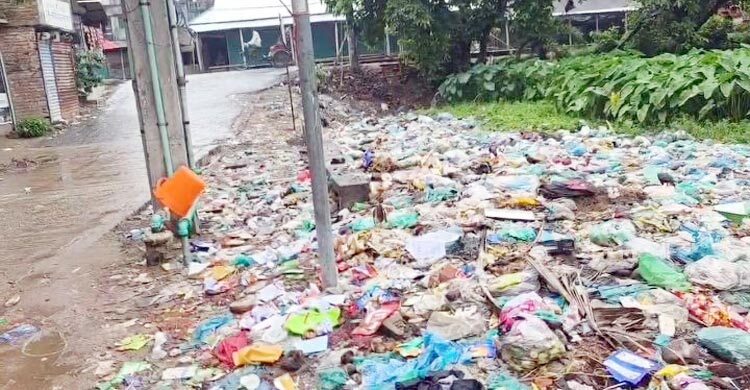 তারাবো পৌরসভায় ১২ দিন ধরে ময়লা নেওয়া বন্ধ, দুর্ভোগে বাসিন্দারা