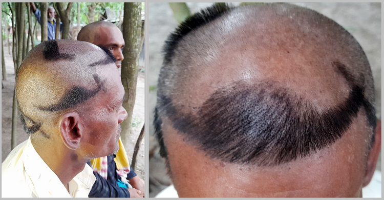 নৌকা স্টাইলে চুলের কাটিং করালেন রনি ও উমর আলী