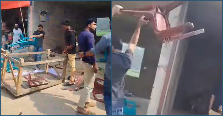 স্বতন্ত্র প্রার্থীর কার্যালয় ভাঙচুরের অভিযোগ বিএনপি কর্মীদের বিরুদ্ধে