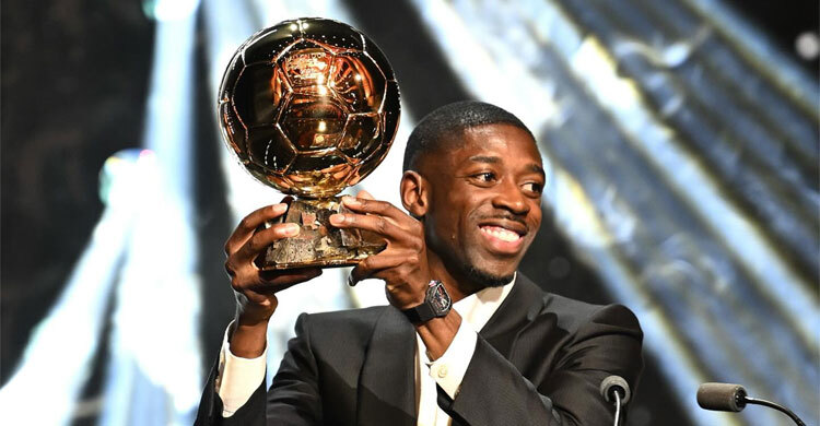 Tearful Dembele wins Ballon d'Or