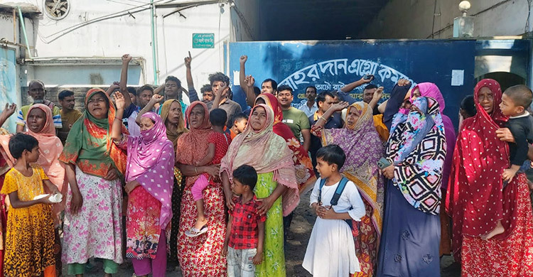 রাইস মিলের দূষিত পানিতে অবরুদ্ধ ৪৫ পরিবার