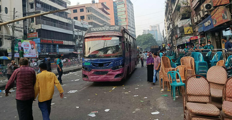 সমাবেশ শেষে পল্টনে যান চলাচল স্বাভাবিক