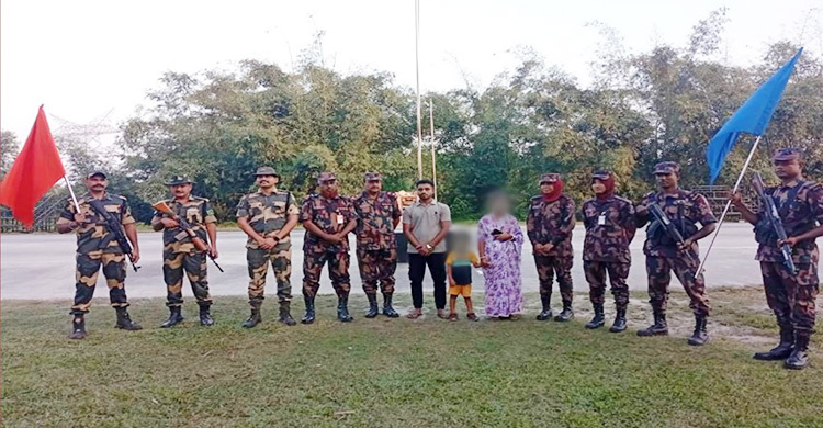 পঞ্চগড় সীমান্তে আটক তিন বাংলাদেশিকে ফেরত দিয়েছে বিএসএফ